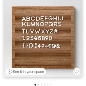 14X14 wood letter board